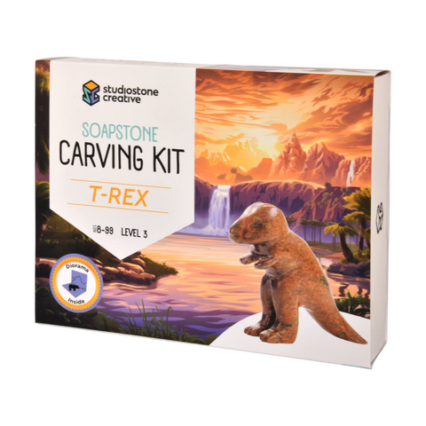 T-Rex Soapstone Carving Kit by Studiostone Creative, Dragonfly Toys 