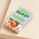 Tiny Matchbox Ceramic Apple Teacher Token _ Dragonfly Toys 