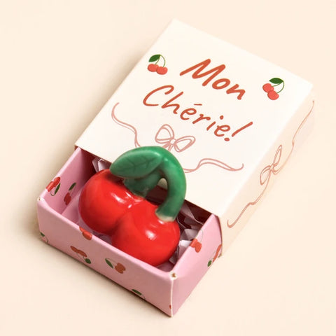 Tiny Matchbox Ceramic Cherry Token, Dragonfly Toys 