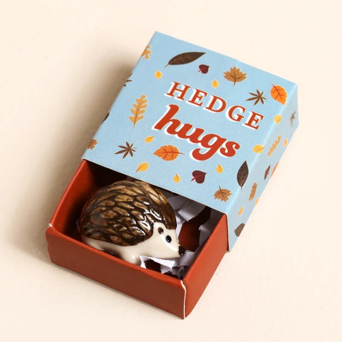 Tiny Matchbox Ceramic Hedgehog Token, Dragonfly Toys 