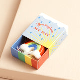 Tiny Matchbox Ceramic Rainbow Token, Dragonfly Toys 