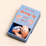 Tiny Matchbox Ceramic Shrimp Token, Dragonfly Toys 