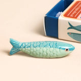 Tiny Matchbox Ceramic Sardine Token, Dragonfly Toys 