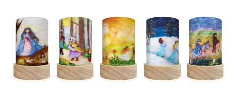 Toverlux Shades Het Wol Feetje set Waldorf -  Set of 5 Shades, Dragonfly Toys 