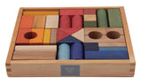 Wooden Story Rainbow Blocks in Tray 30 pieces