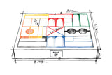 Wooden Story Rainbow Blocks in Tray 30 pieces