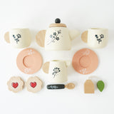 Wooden Tea Set & Tray - 12 Pieces