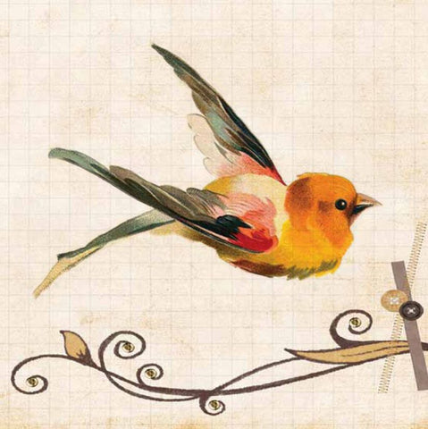 Greeting Card - Bird - Bella vintage