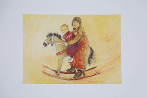 Ride on a Rocking Horse Postcard