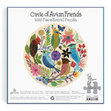 Circle of Avian Friends 1000 Piece Round Puzzle, Dragonfly Toys 