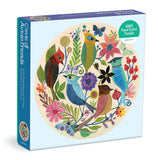 Circle of Avian Friends 1000 Piece Round Puzzle, Dragonfly Toys 