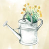 Greeting Card - Watering can with flowers by Virginia Hau