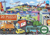 eeBoo 20 Pc Puzzle - Vehicles