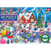 eeBoo 20 Pc Puzzle - Woodland Winter