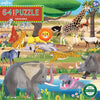 eeBoo 64 Pc Puzzle - Savanna