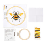 Mini Cross Stitch Embroidery Kit Bee by Kikkerland, Dragonfly Toys 