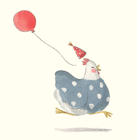 Greeting Card - 2 - Party Chicken by Jedda Robbard