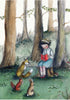 Greeting Card - Girl Reading to a Fox, Squirrel & Rabbit by Michelle Pleasance (Copy)