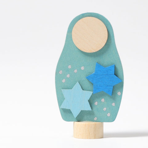 Grimms Birthday and Advent Ring Decoration - Blue Matryoshka