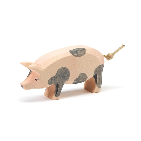 Wooden Spotted Pig Head High (10951) - Ostheimer