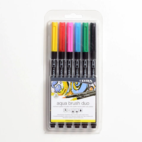 Lyra Aquabrush Duo 6 Colour Primary Colours, Dragonfly Toys 