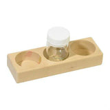 Wooden Paint Holder with Glass Jars Small