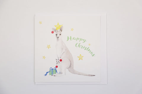 Christmas Greeting Card - Kangaroo, Dragonfly Toys