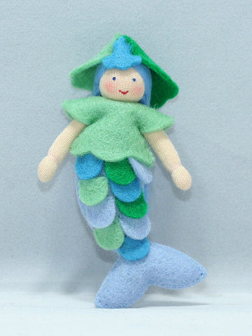 Ambrosius Mermaid Princess (miniature bendable felt doll) Dragonfly Toys 
