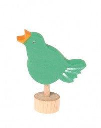 Wooden singing bird decoration for birthday and advent rings by Grimms