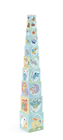 Stacking Cubes Baby Animals Baby Blocki by Djeco