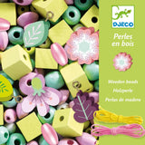 Wooden Beads with Leaves and Flowers by Djeco,Dragonflytoys
