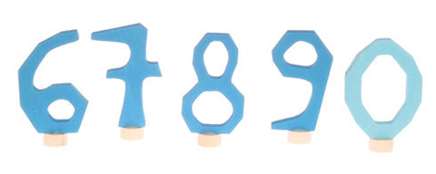 Blue Number 6-9 Birthday Ring Decoration
