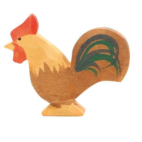 Brown Rooster Wooden Animals Ostheimer, Dragonflytoys