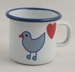 Enamel Children's Mug Bird Heart, Dragonfly Toys 