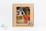 Builder Tool Set with Leather Tool Belt with Tools by Kids at Work, dragonfly toys
