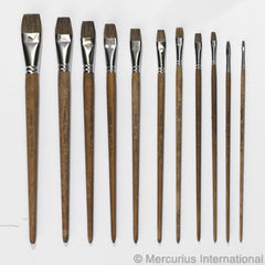 Cow Hair Flat Brushes by Mercurius