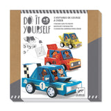 Do it Yourself 3 Racing Cars to Create Kit by Djeco, DRAGONFLYY toys 