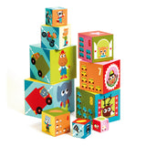 Stacking Vehicle Cubes Djeco Dragonfly Toys 