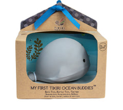 My First Tikiri Ocean Buddies Rubber Bath Toy, Rattle Toy, Teether - Whale