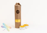 Pure Beeswax Dipam Tealights Box of 7 Dragonflytoys 