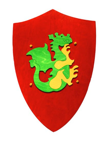 Wooden Shield with Dragon