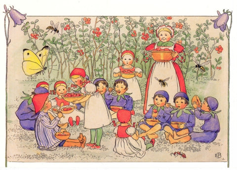 A Very Berry Party by Elsa Beskow Postcard, Dragonflytoys