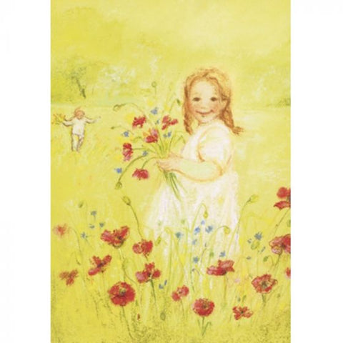 Gathering Flowers Postcard