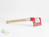 Gluckskafer Metal Hand Rake - 26cm red, dragonfly toys