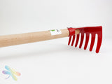Gluckskafer Metal Rake Long - 60cm red, dragonfly toys