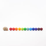 Grimms Rainbow Wooden Beads 20mm x 60 Beads,Dragonflytoys 