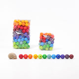 Grimms Rainbow Wooden Beads 20mm x 60 Beads,Dragonflytoys 
