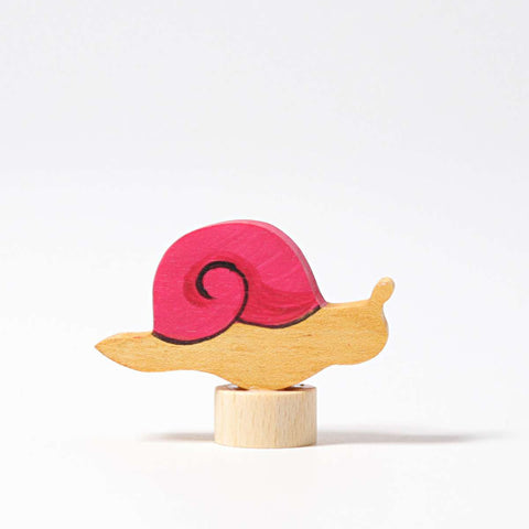 Grimms Birthday and Advent Ring Decoration - Pin Up Pink Snail