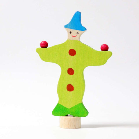 Grimms Birthday and Advent Ring Decoration - Juggling Clown Blue Dragonflytoys