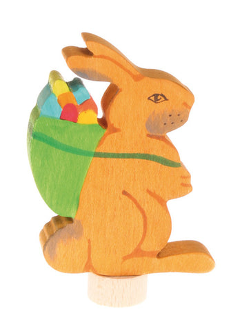Grimms Birthday and Advent Ring Decoration Easter Rabbit with Basket